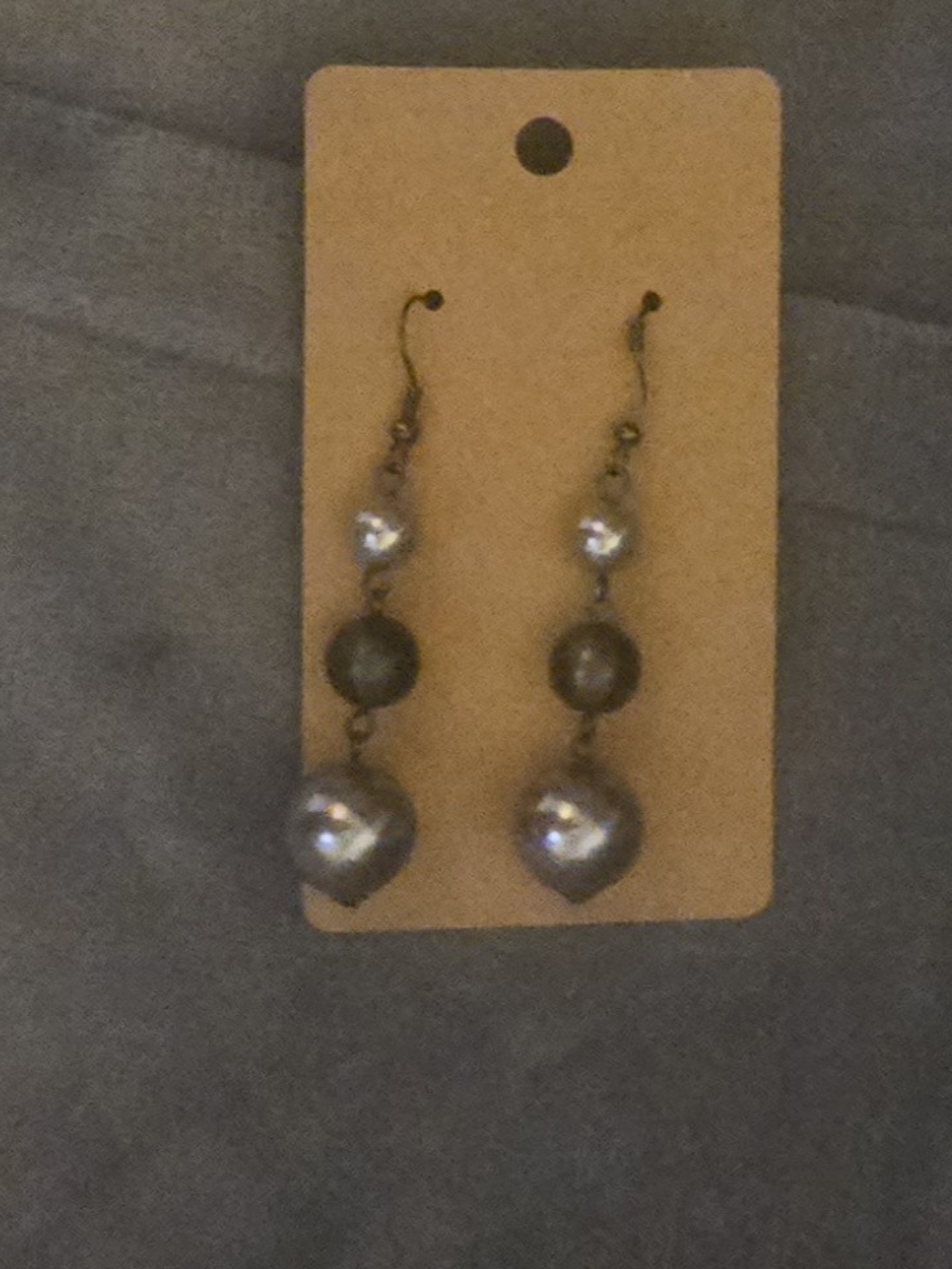New Gray Dangle Earrings